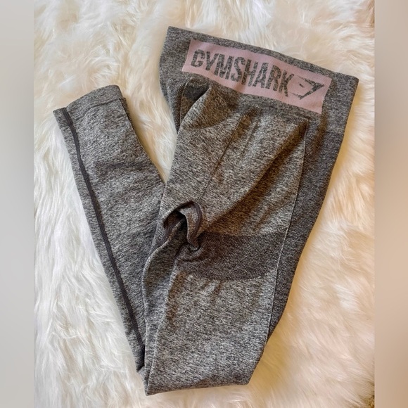 Gymshark Flex High Waisted Leggings in Grey/Pink - Picture 8 of 12